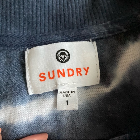 Sundry Tie Dye Puff Sleeve Raglan Sweatshirt Size 1 - Picture 4 of 7